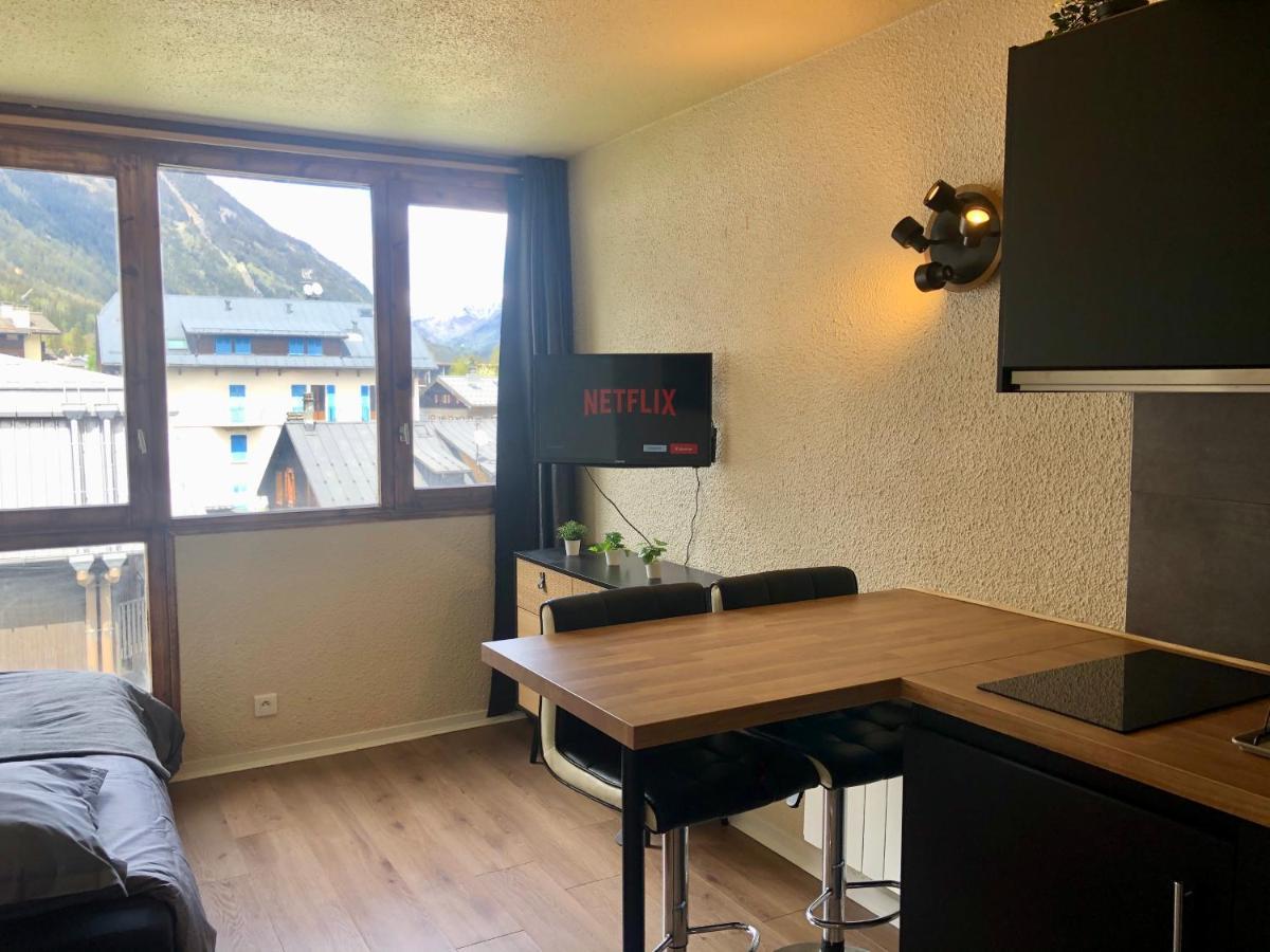 Studio Lumineux Neuf Dans L'Hyper Centre Avec Vue Chamonix Dış mekan fotoğraf